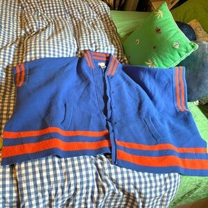 Free People blue and red poncho